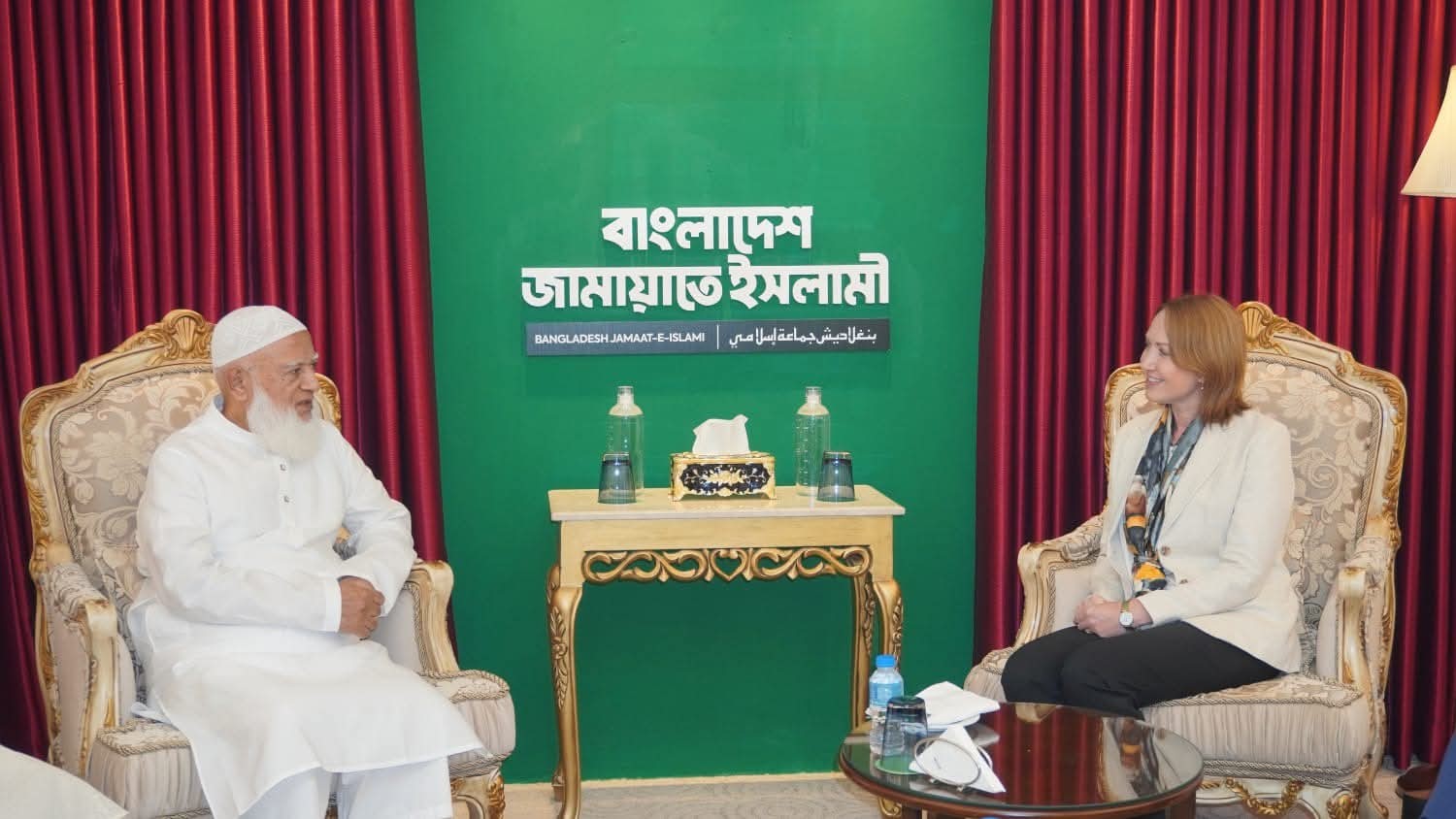 আমীরে জামায়াতের সঙ্গে অস্ট্রেলিয়ান মান্যবর হাইকমিশনার মিস. সুসান রাইল এর সৌজন্য সাক্ষাৎ
